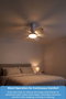 Sinbo SF-7708-W Ventilador de techo con control remoto e iluminación LED, Blanco